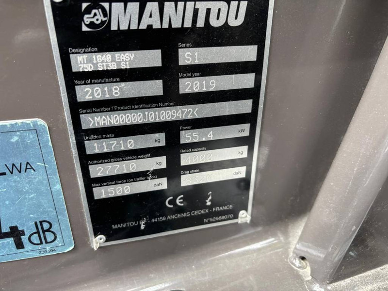 Manitou MT 1840 EASY - Telescopic handler: picture 5 Manitou MT 1840 EASY - Telescopic handler: picture 5