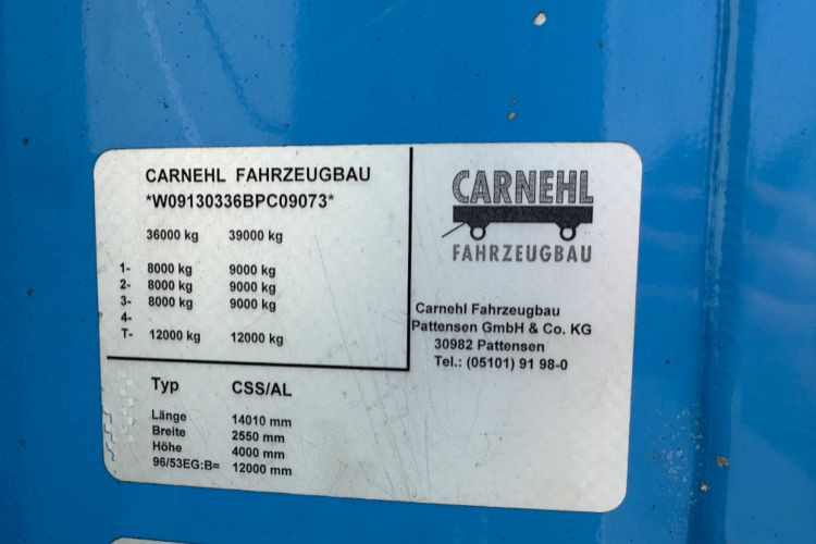 Carnehl CSS/AL 93m3 - Walking floor semi-trailer: picture 3 Carnehl CSS/AL 93m3 - Walking floor semi-trailer: picture 3