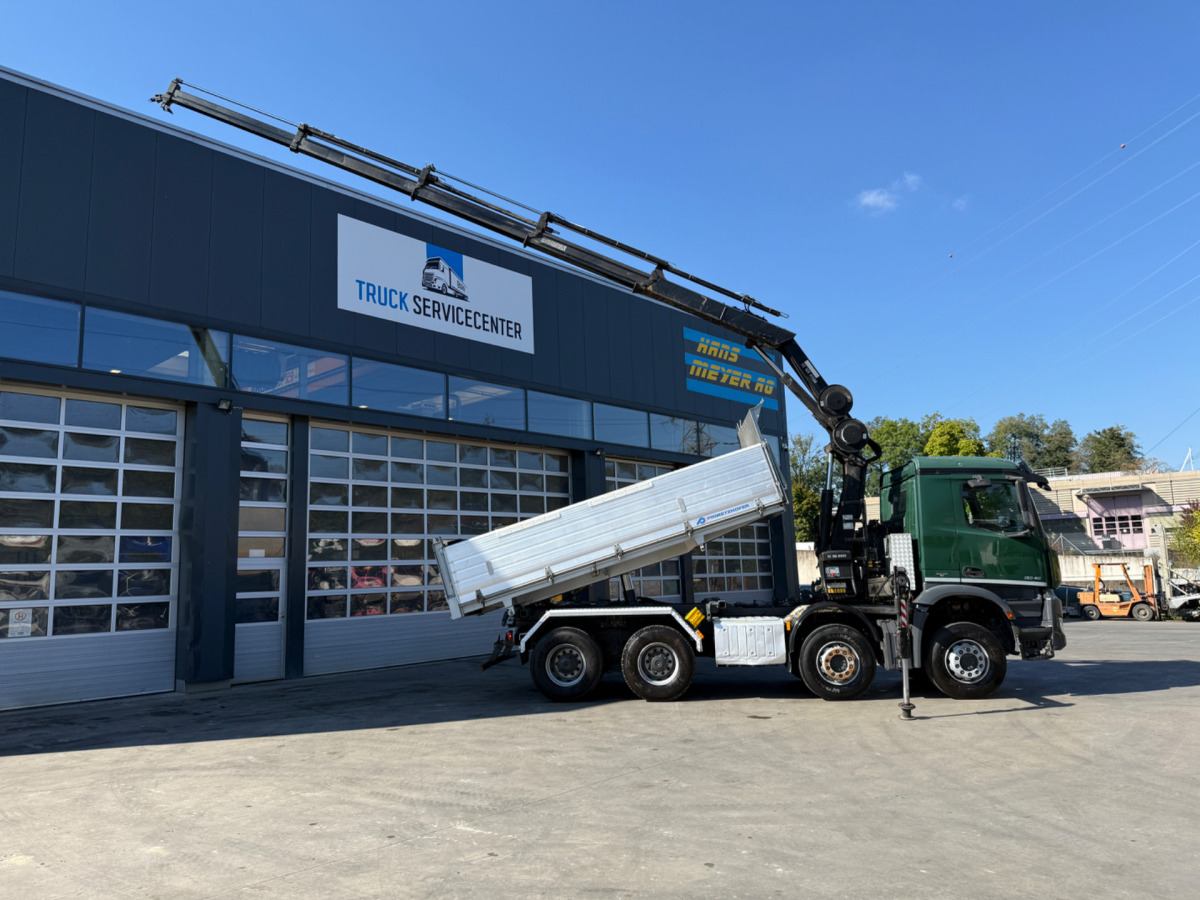 Tipper, Crane truck MERCEDES Arocs 3242 8x4 Hiab 166-4: picture 14