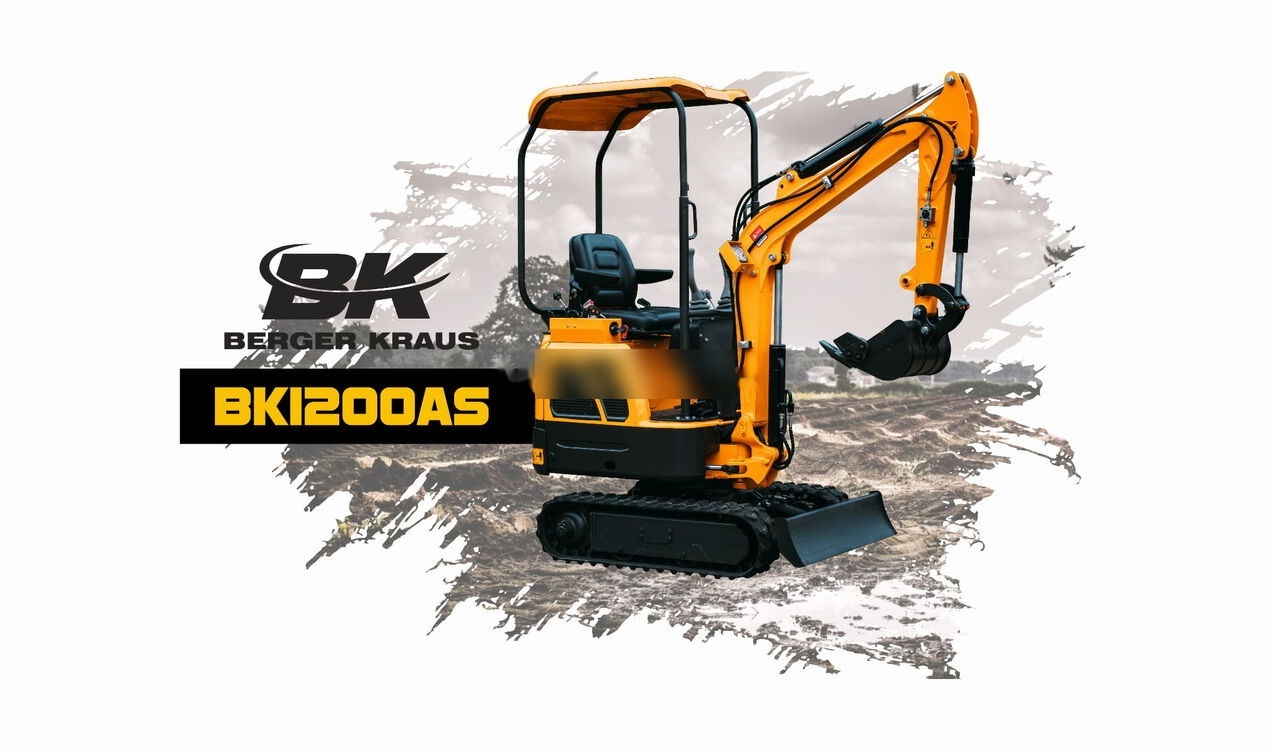 Berger Kraus Nowy BERGER KRAUS BK1200AS KUBOTA skrętne ramie +osprzet - Mini excavator: picture 2 Berger Kraus Nowy BERGER KRAUS BK1200AS KUBOTA skrętne ramie +osprzet - Mini excavator: picture 2