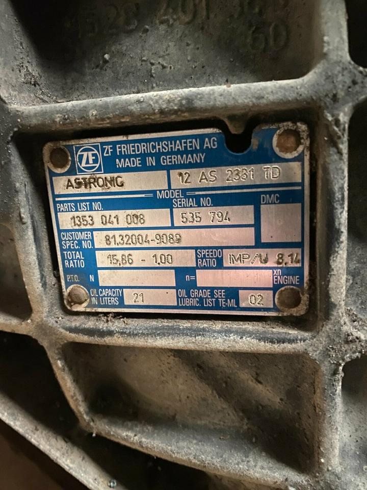 MAN TGX TGS Getriebe ZF 12 AS 2331 TD mit Intarder & Nebenantrieb - Gearbox for Truck: picture 5 MAN TGX TGS Getriebe ZF 12 AS 2331 TD mit Intarder & Nebenantrieb - Gearbox for Truck: picture 5