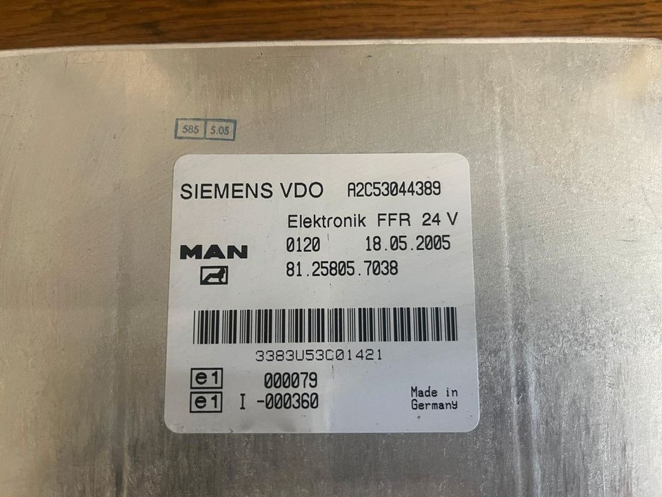 MAN SIEMENS VDO ELEKTRONIK FFR Steuergerät 81258057038 - Spare parts: picture 3 MAN SIEMENS VDO ELEKTRONIK FFR Steuergerät 81258057038 - Spare parts: picture 3