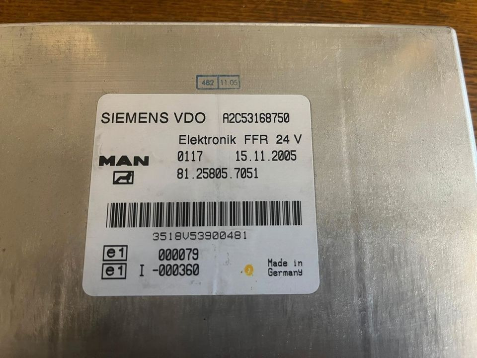 MAN SIEMENS VDO ELEKTRONIK FFR Steuergerät 81258057051 - Spare parts: picture 3 MAN SIEMENS VDO ELEKTRONIK FFR Steuergerät 81258057051 - Spare parts: picture 3