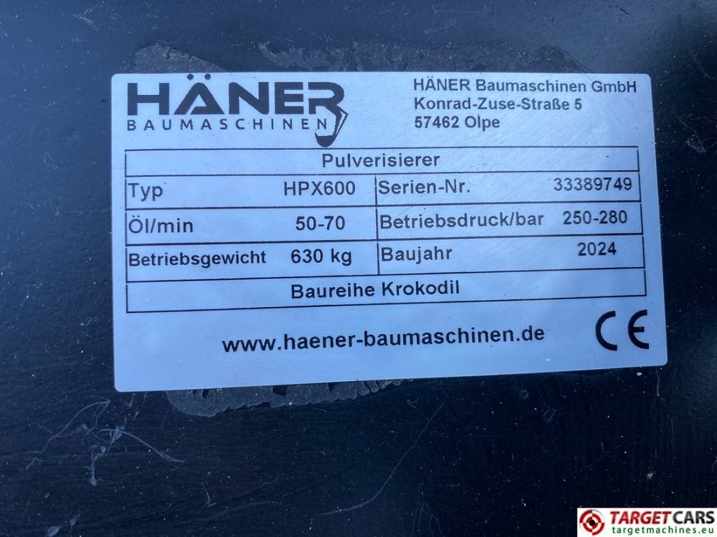 New Demolition shears Haener HPX600 Hydraulic Rotation Pulverizer Shear: picture 10 New Demolition shears Haener HPX600 Hydraulic Rotation Pulverizer Shear: picture 10