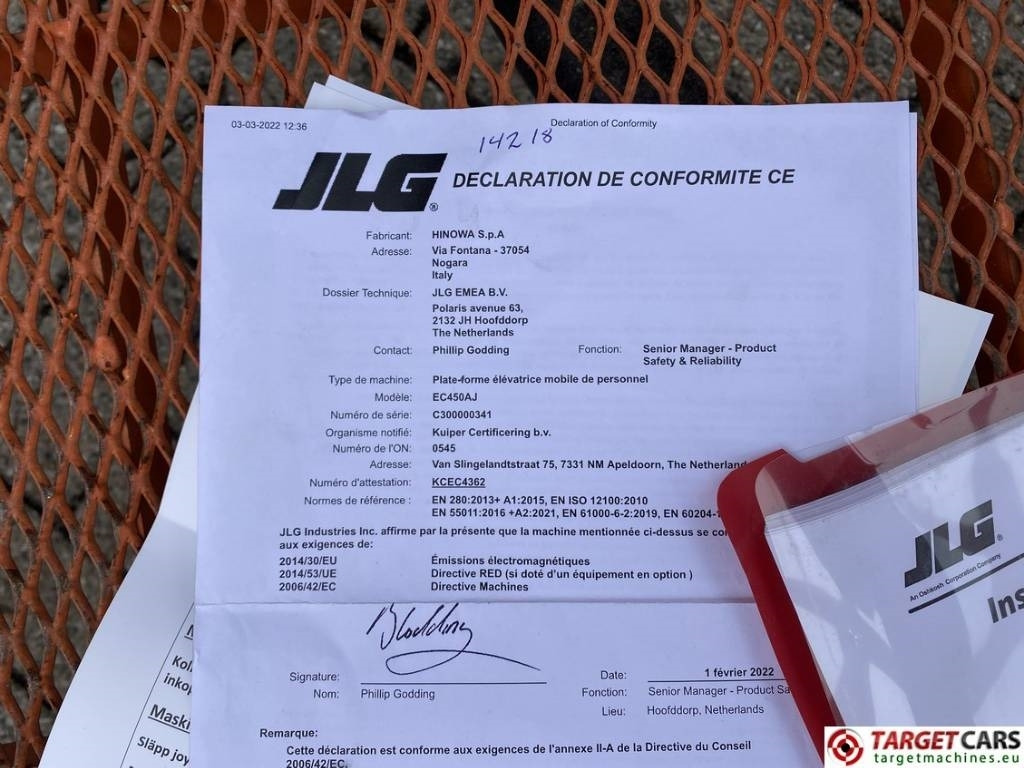 Articulated boom lift JLG EC450AJ Articulated Lithium-Ion Boom Lift 1572cm: picture 32