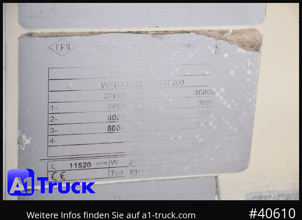 Silo semi-trailer FELDBINDER EUT 55,3, Futter Feed 7 Kammern 55m³, Lenkachse, Alufelgen,: picture 7 Silo semi-trailer FELDBINDER EUT 55,3, Futter Feed 7 Kammern 55m³, Lenkachse, Alufelgen,: picture 7