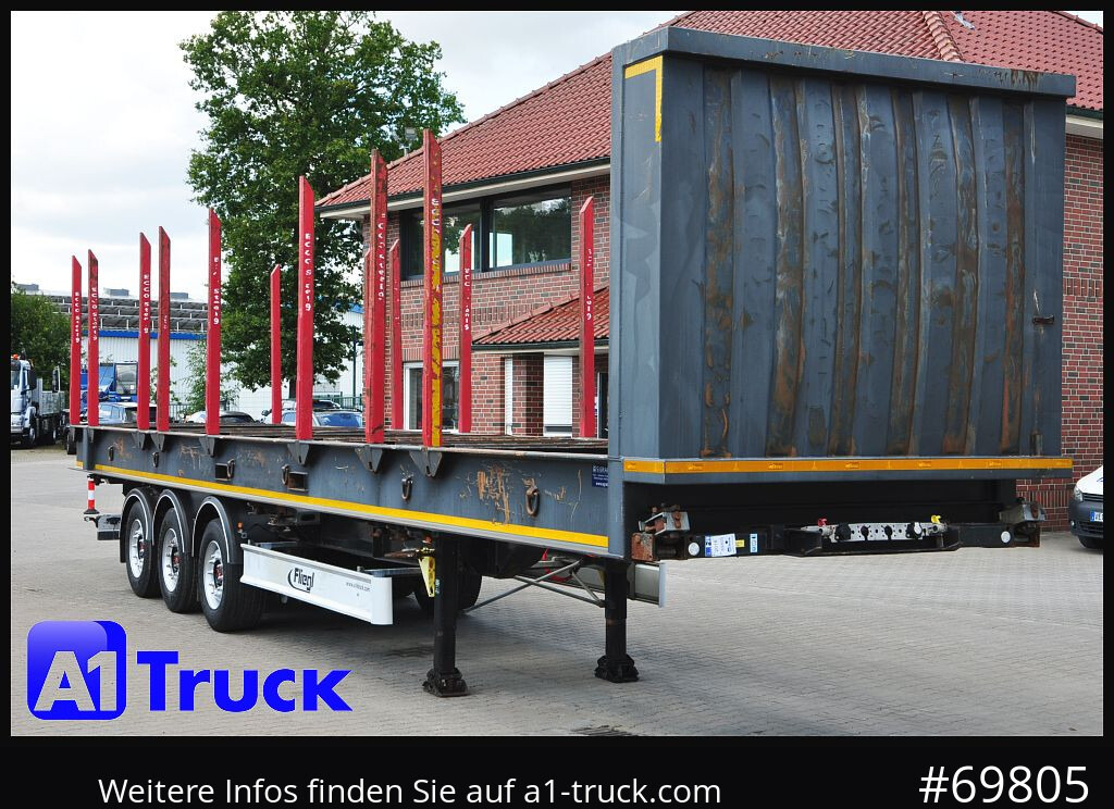 FLIEGL SDS01, Langholz, Containeraufbau, Liftachse, - Timber semi-trailer: picture 1 FLIEGL SDS01, Langholz, Containeraufbau, Liftachse, - Timber semi-trailer: picture 1