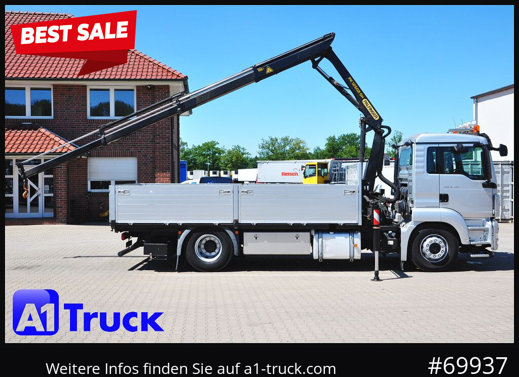 MAN TGS 18,400 LL, PK12.502 Funk, - Crane truck, Dropside/ Flatbed truck: picture 1 MAN TGS 18,400 LL, PK12.502 Funk, - Crane truck, Dropside/ Flatbed truck: picture 1