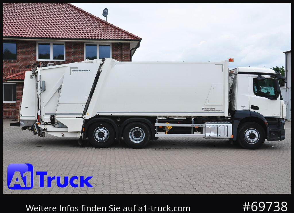 Refuse truck for transportation of garbage MERCEDES-BENZ Antos 2532 Faun Powerpress II Zöller Detla 2301,: picture 8