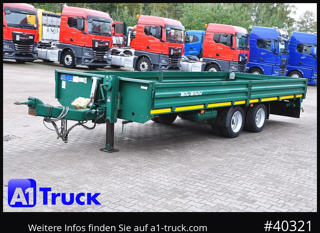 Low loader trailer for transportation of heavy machinery MUELLER-MITTELTAL ETU-TA 13.5 Tandem, Twistlock, Container: picture 13 Low loader trailer for transportation of heavy machinery MUELLER-MITTELTAL ETU-TA 13.5 Tandem, Twistlock, Container: picture 13