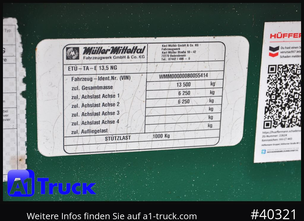 Low loader trailer for transportation of heavy machinery MUELLER-MITTELTAL ETU-TA 13.5 Tandem, Twistlock, Container: picture 7 Low loader trailer for transportation of heavy machinery MUELLER-MITTELTAL ETU-TA 13.5 Tandem, Twistlock, Container: picture 7