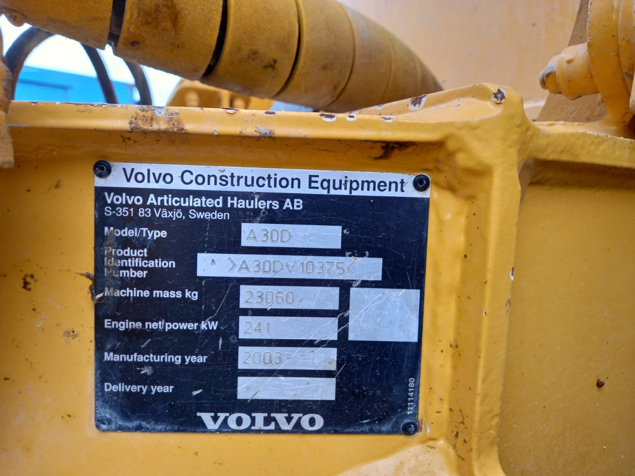 Articulated dump truck VOLVO A30D: picture 12 Articulated dump truck VOLVO A30D: picture 12