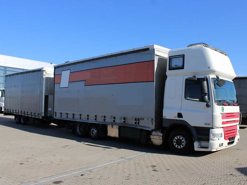 DAF CF 85.460, 6X2, INDEPENDENT AIR CONDITIONING + FLIEGL TPS 100 (2003) - Curtain side truck: picture 3 DAF CF 85.460, 6X2, INDEPENDENT AIR CONDITIONING + FLIEGL TPS 100 (2003) - Curtain side truck: picture 3