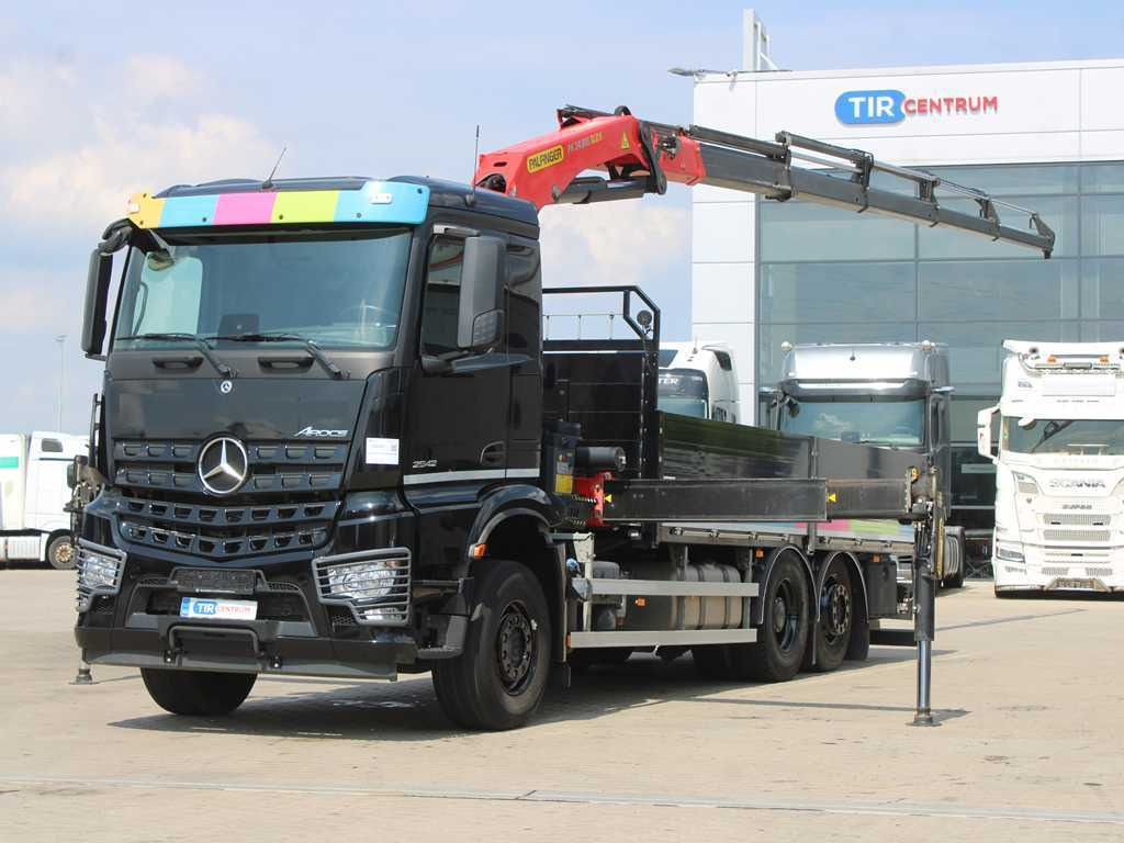 Mercedes-Benz Arocs 2542, 6X2, EURO 6, SIDE PANEL, NAVIGATION, CAMERA, PALFINGER PK 24.001 SLD5 - Dropside/ Flatbed truck, Crane truck: picture 1 Mercedes-Benz Arocs 2542, 6X2, EURO 6, SIDE PANEL, NAVIGATION, CAMERA, PALFINGER PK 24.001 SLD5 - Dropside/ Flatbed truck, Crane truck: picture 1
