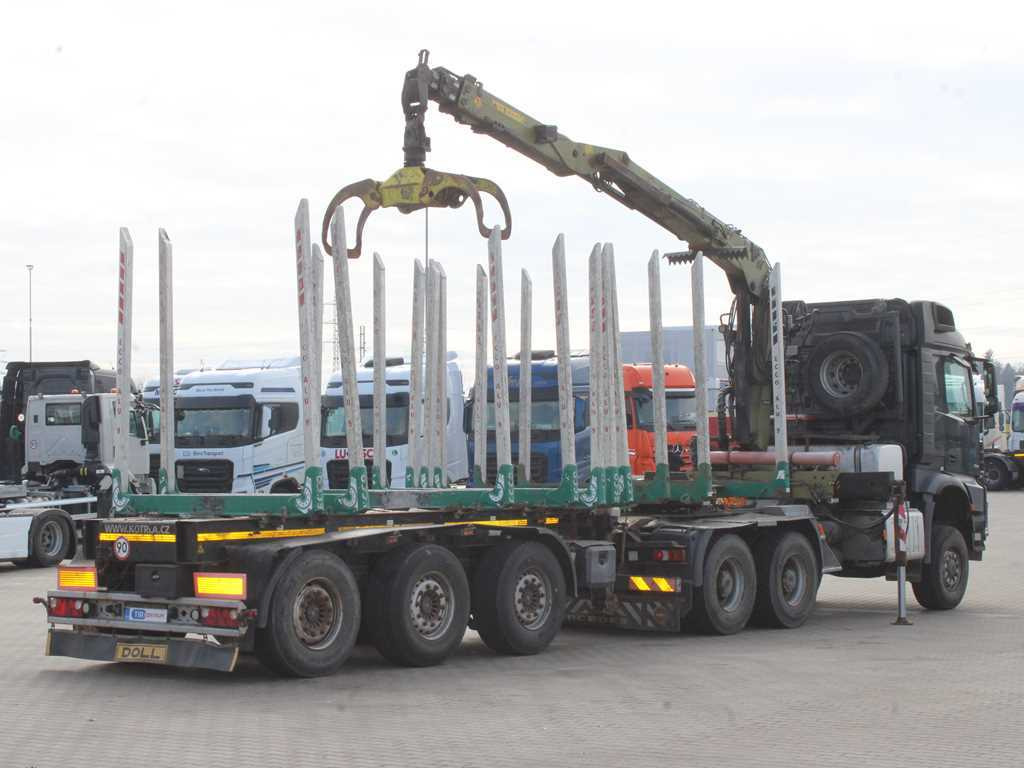 Mercedes-Benz Arocs 3351, 6x6, HYDRAULIC ARM LOGLIFT ET450, TYRES 80% - Tractor unit, Timber semi-trailer: picture 4 Mercedes-Benz Arocs 3351, 6x6, HYDRAULIC ARM LOGLIFT ET450, TYRES 80% - Tractor unit, Timber semi-trailer: picture 4