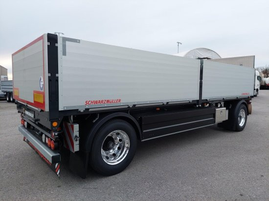 Schwarzmüller 2-Achs Jumbo-Baustoff-Plateauanhänger, BPW-Achsen, Alufelgen, - Dropside/ Flatbed trailer: picture 4 Schwarzmüller 2-Achs Jumbo-Baustoff-Plateauanhänger, BPW-Achsen, Alufelgen, - Dropside/ Flatbed trailer: picture 4