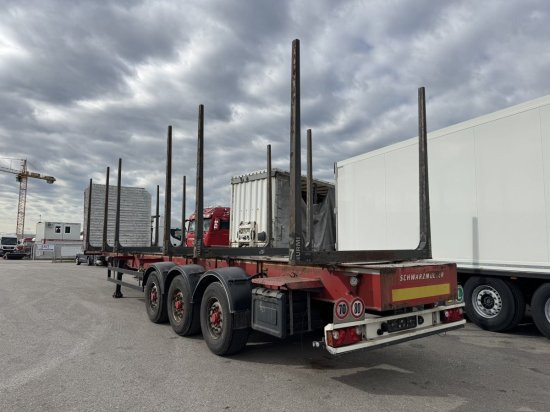 Schwarzmüller Holzauflieger 6 Rungenpaare, BPW-Achsen - Timber semi-trailer: picture 2 Schwarzmüller Holzauflieger 6 Rungenpaare, BPW-Achsen - Timber semi-trailer: picture 2