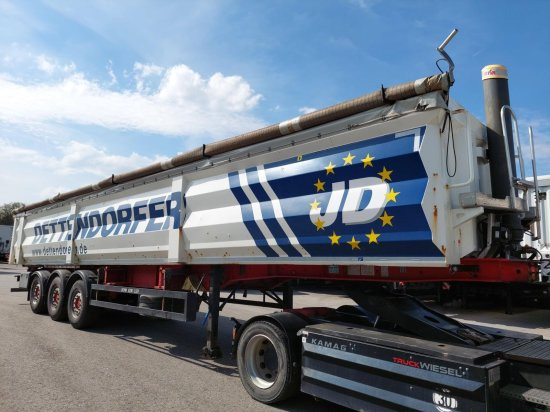Schwarzmüller K10VLN3 Stahlmulde, Portaltüren, Alufelgen, Liftachse,  60m3 - Tipper semi-trailer: picture 5 Schwarzmüller K10VLN3 Stahlmulde, Portaltüren, Alufelgen, Liftachse,  60m3 - Tipper semi-trailer: picture 5