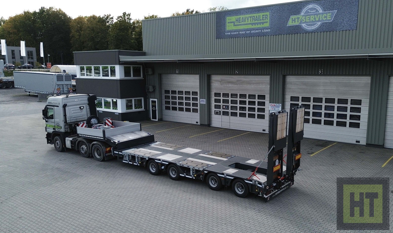 Faymonville 4-(2+2)-Achs-Tele-Semi m. Radmulden u. Rampen - Low loader semi-trailer: picture 1 Faymonville 4-(2+2)-Achs-Tele-Semi m. Radmulden u. Rampen - Low loader semi-trailer: picture 1