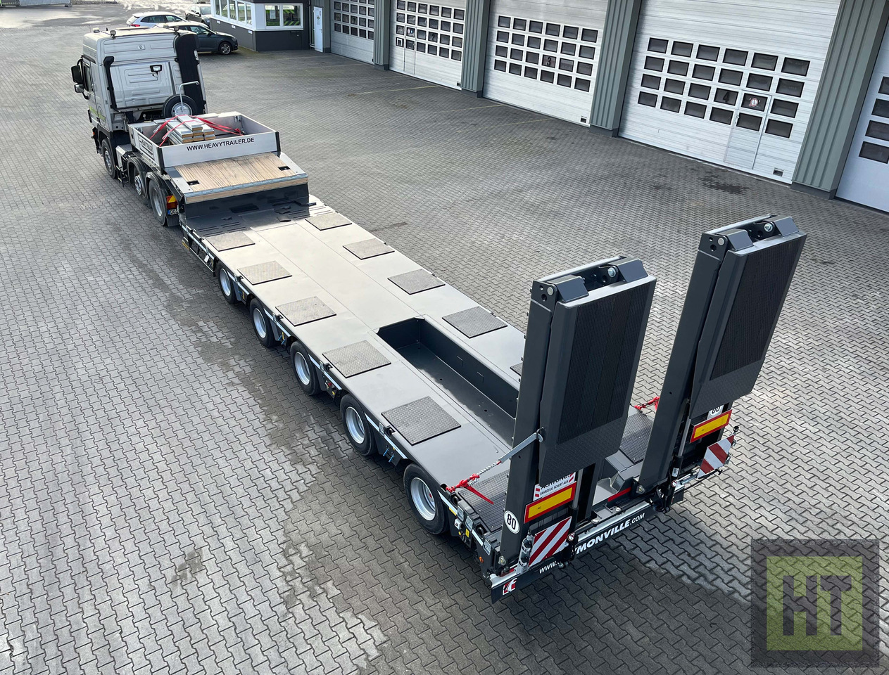 Faymonville 5-Achs-Tele-Semi mit Halbachsen "Twinaxle" und hydr. Rampen - Low loader semi-trailer: picture 2 Faymonville 5-Achs-Tele-Semi mit Halbachsen "Twinaxle" und hydr. Rampen - Low loader semi-trailer: picture 2