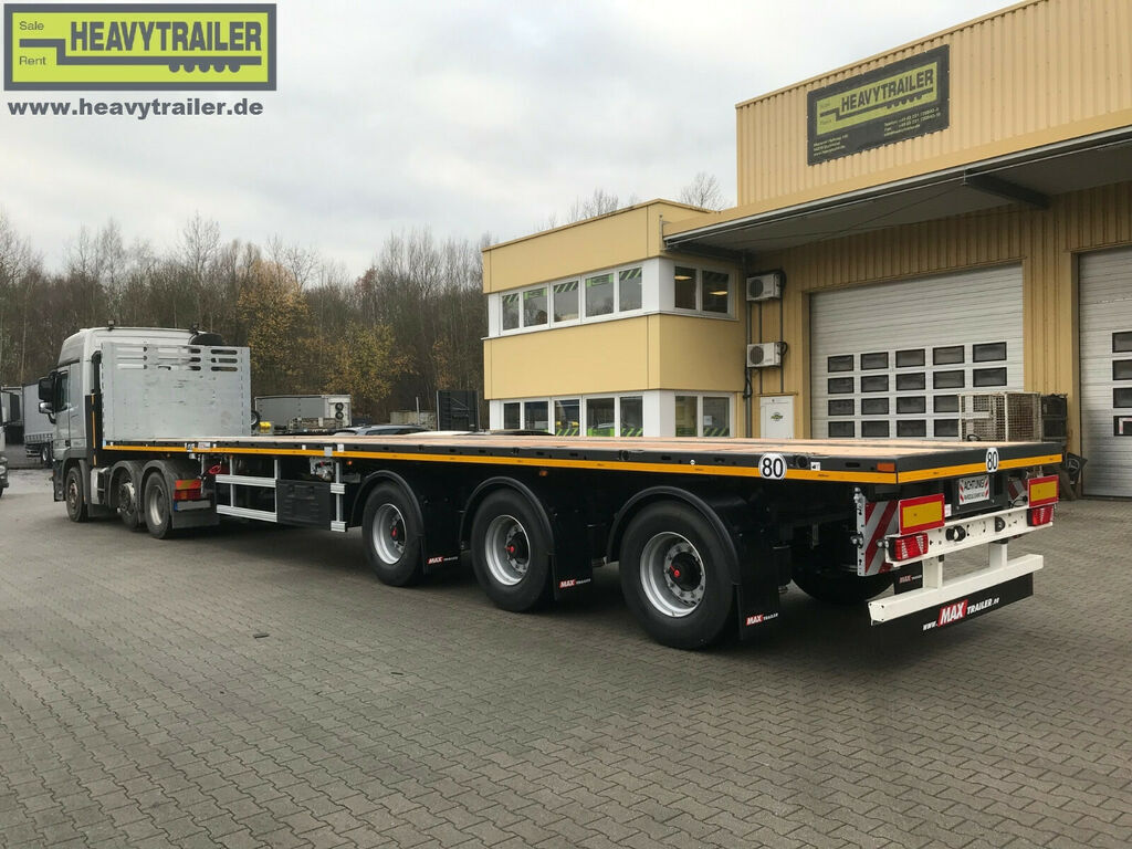 Faymonville MAX Trailer 3-Achs-Doppeltele-Plateau zwangsgel. - Dropside/ Flatbed semi-trailer: picture 1 Faymonville MAX Trailer 3-Achs-Doppeltele-Plateau zwangsgel. - Dropside/ Flatbed semi-trailer: picture 1