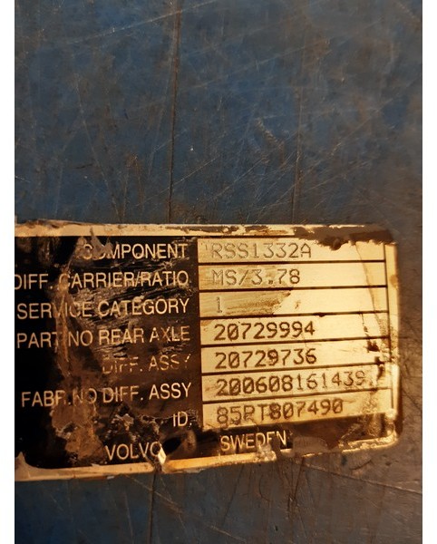 Volvo RSS1332A RSS1332A - Rear axle: picture 2 Volvo RSS1332A RSS1332A - Rear axle: picture 2