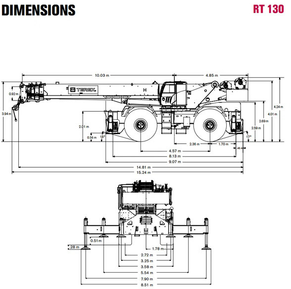 Leasing of Terex RT130 ROUGH TERRAIN CRANE + JIB Terex RT130 ROUGH TERRAIN CRANE + JIB: picture 17