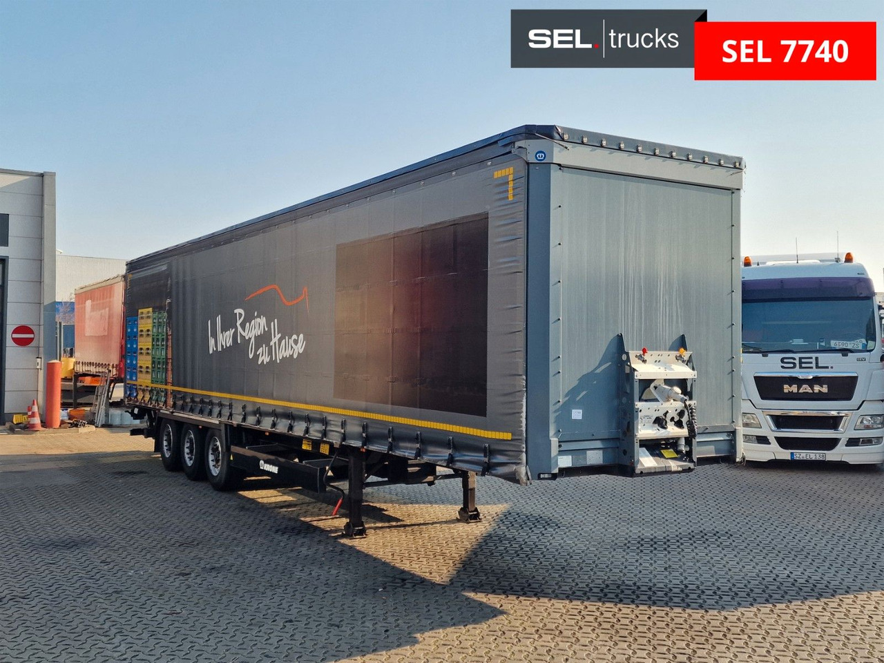 Krone SD / Ladebordwand / Lenkachse / Liftachse - Curtainsider semi-trailer: picture 4 Krone SD / Ladebordwand / Lenkachse / Liftachse - Curtainsider semi-trailer: picture 4