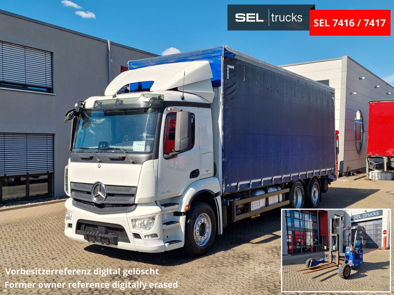 Mercedes-Benz Antos 2543 /Retarder / mit Stapler / Lenkachse - Curtain side truck: picture 1 Mercedes-Benz Antos 2543 /Retarder / mit Stapler / Lenkachse - Curtain side truck: picture 1