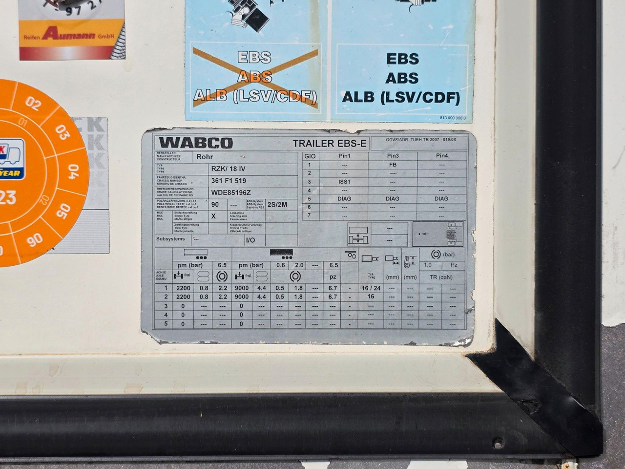 Refrigerated trailer ROHR Rohr RZK/18 IV / Ladebordwand: picture 44 Refrigerated trailer ROHR Rohr RZK/18 IV / Ladebordwand: picture 44