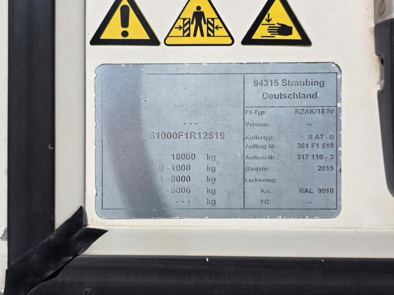 Refrigerated trailer ROHR Rohr RZK/18 IV / Ladebordwand: picture 42 Refrigerated trailer ROHR Rohr RZK/18 IV / Ladebordwand: picture 42