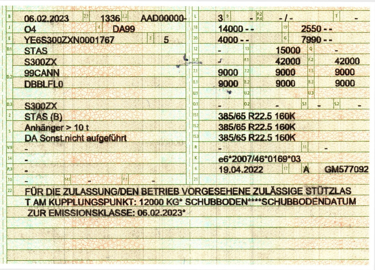 Walking floor semi-trailer Stas S300ZX /ADR Typ EX II, FL, OX, AT / 2 Liftachsen: picture 49