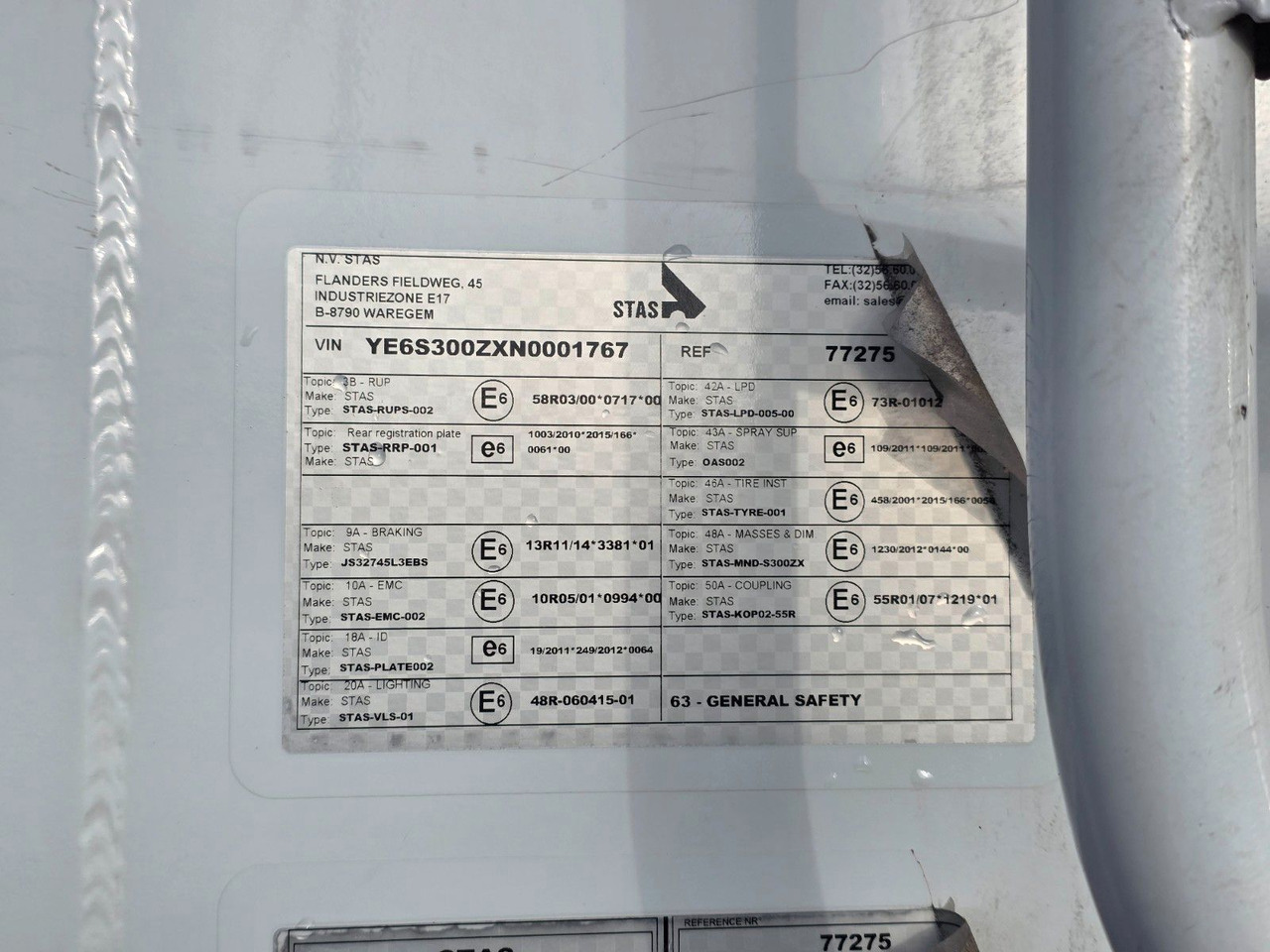 Walking floor semi-trailer Stas S300ZX /ADR Typ EX II, FL, OX, AT / 2 Liftachsen: picture 46