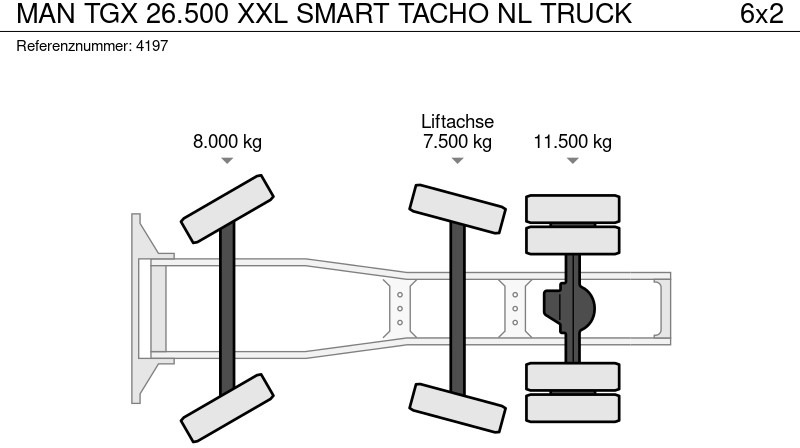 Tractor unit MAN TGX 26.500 XXL SMART TACHO NL TRUCK: picture 20
