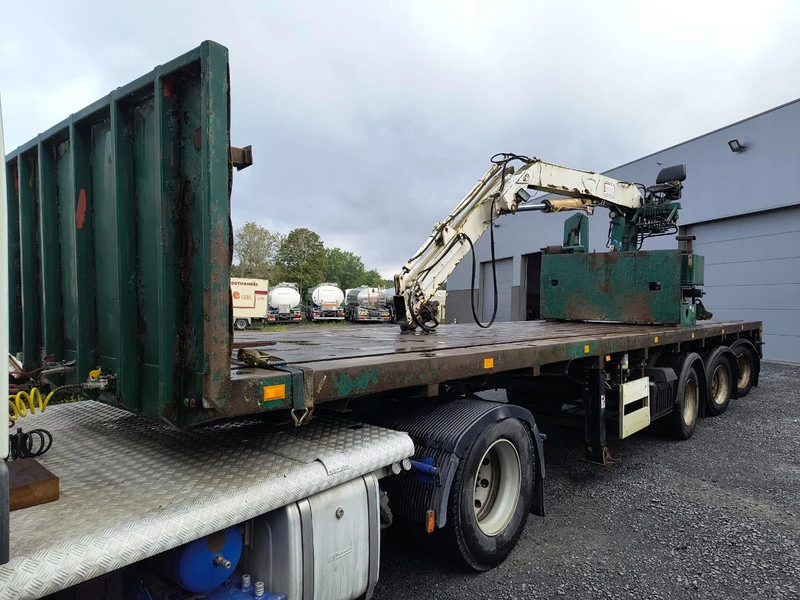 EKW WITH FONCTIONING (!) GLIDING CRANE - Dropside/ Flatbed semi-trailer: picture 1 EKW WITH FONCTIONING (!) GLIDING CRANE - Dropside/ Flatbed semi-trailer: picture 1