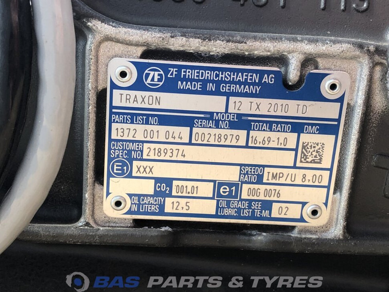 DAF CF Euro 6 DAF 12TX2010 TD TraXon Versnellingsbak 2189374 - Gearbox for Truck: picture 5 DAF CF Euro 6 DAF 12TX2010 TD TraXon Versnellingsbak 2189374 - Gearbox for Truck: picture 5