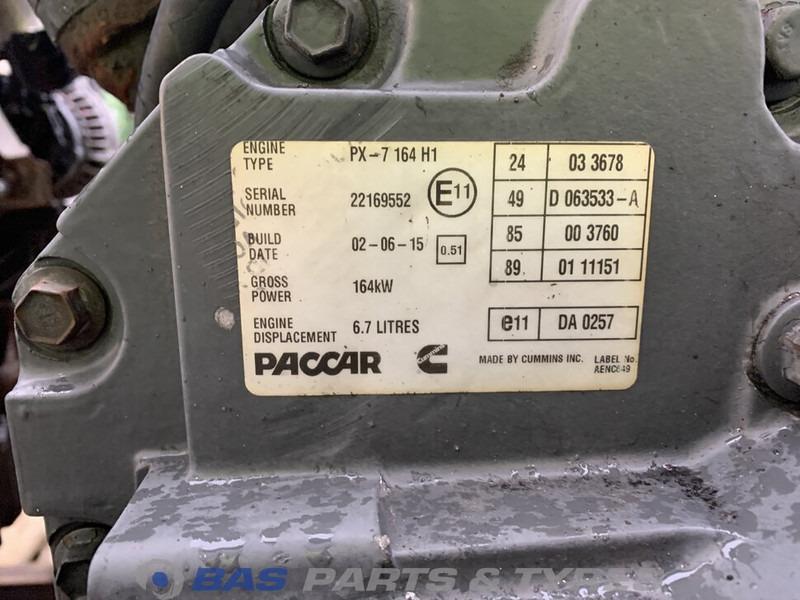 DAF CF Euro 6 Motor DAF PX7 164 H1 1707422R - Engine for Truck: picture 5 DAF CF Euro 6 Motor DAF PX7 164 H1 1707422R - Engine for Truck: picture 5