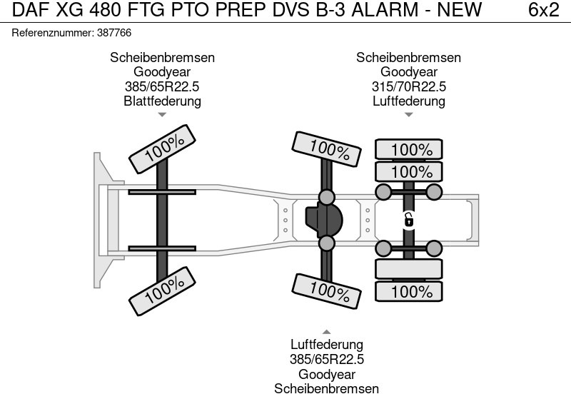 DAF XG 480 FTG PTO PREP DVS B-3 ALARM - NEW - Tractor unit: picture 2 DAF XG 480 FTG PTO PREP DVS B-3 ALARM - NEW - Tractor unit: picture 2