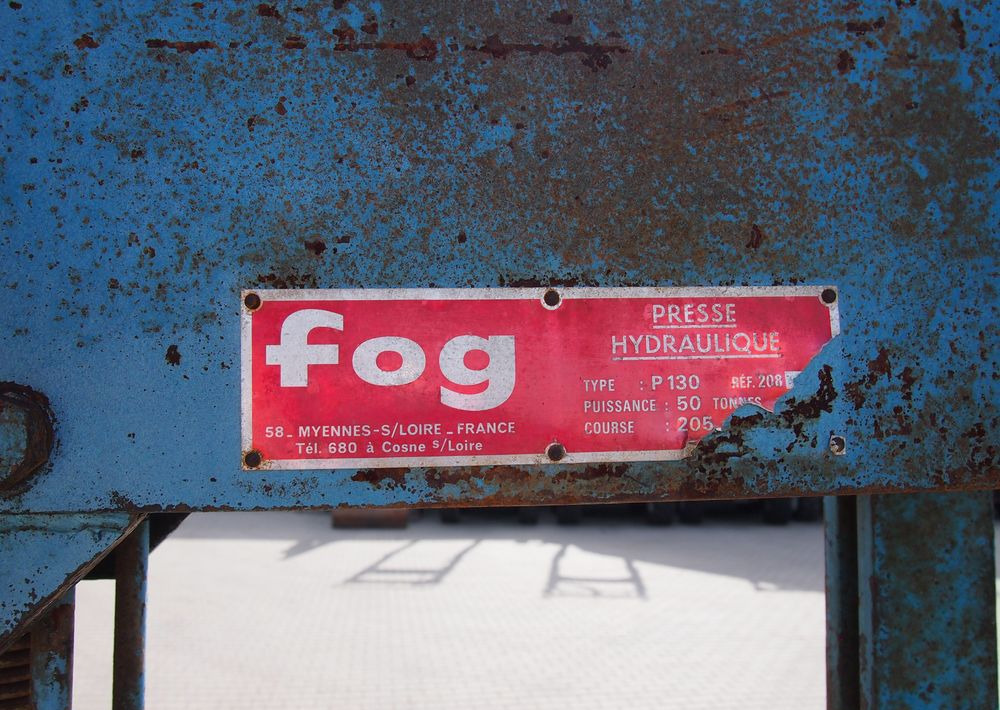 Wyposażenie Inna FOG p130 50T Prasa hydrauliczna FOG 50T - Attachment: picture 4 Wyposażenie Inna FOG p130 50T Prasa hydrauliczna FOG 50T - Attachment: picture 4