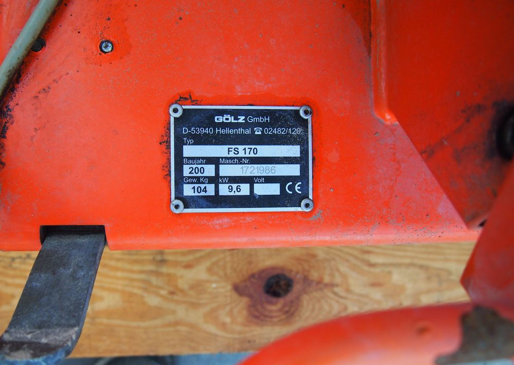 Piła do cięcia GOLZ FS 170 2006 PIŁA DO CIĘCIA asfaltu i betonu - Construction equipment: picture 5 Piła do cięcia GOLZ FS 170 2006 PIŁA DO CIĘCIA asfaltu i betonu - Construction equipment: picture 5
