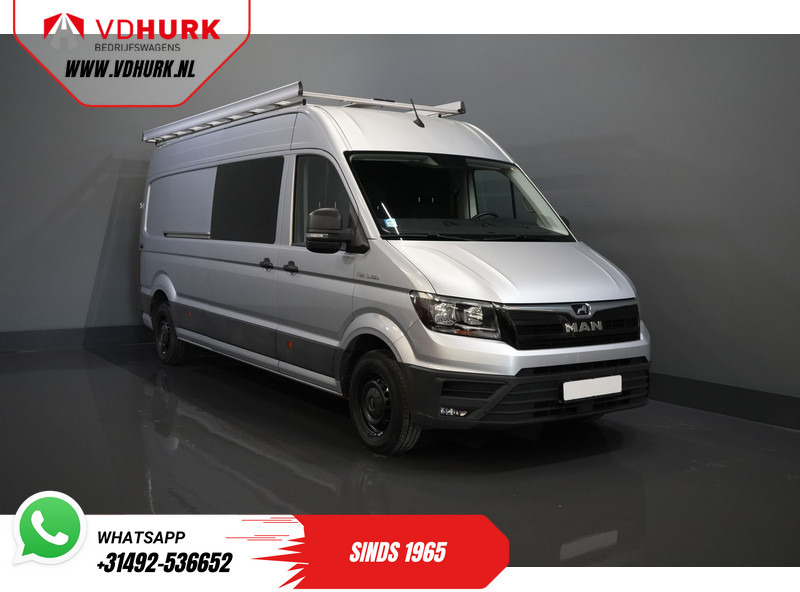 MAN TGE 3.180 180 pk DSG Aut. L4H3 DC Dubbel Cabine BPM VRIJ! 7 pers./ 270Gr. Deuren/ Carplay/ Imperiaal + Trap/ Gev.Stoel/ Cruise/ Came - Panel van, Crew cab van: picture 1 MAN TGE 3.180 180 pk DSG Aut. L4H3 DC Dubbel Cabine BPM VRIJ! 7 pers./ 270Gr. Deuren/ Carplay/ Imperiaal + Trap/ Gev.Stoel/ Cruise/ Came - Panel van, Crew cab van: picture 1
