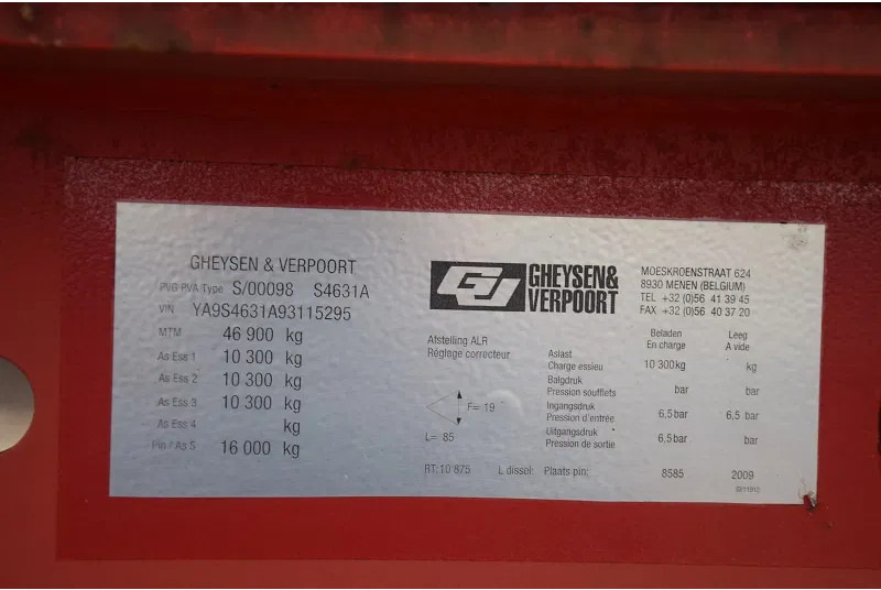 Gheysen en Verpoort 3 assen 47 Ton - Low loader semi-trailer: picture 5 Gheysen en Verpoort 3 assen 47 Ton - Low loader semi-trailer: picture 5