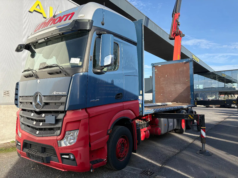 Mercedes-Benz Actros 2548 6X2 + Aanhanger*Palfinger crane*Cruise control*Airco* - Curtain side truck, Crane truck: picture 1 Mercedes-Benz Actros 2548 6X2 + Aanhanger*Palfinger crane*Cruise control*Airco* - Curtain side truck, Crane truck: picture 1