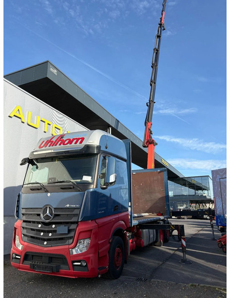 Mercedes-Benz Actros 2548 6X2 + Aanhanger*Palfinger crane*Cruise control*Airco* - Curtain side truck, Crane truck: picture 2 Mercedes-Benz Actros 2548 6X2 + Aanhanger*Palfinger crane*Cruise control*Airco* - Curtain side truck, Crane truck: picture 2
