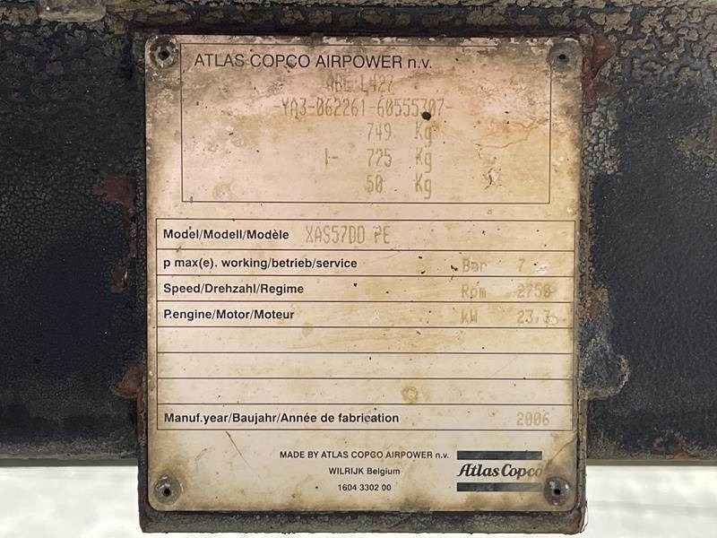 Atlas-Copco XAS 57 DD - Air compressor: picture 4 Atlas-Copco XAS 57 DD - Air compressor: picture 4