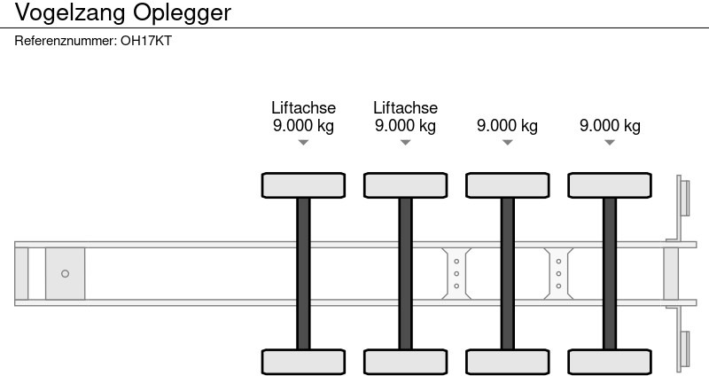 Dropside/ Flatbed semi-trailer Vogelzang Oplegger: picture 9