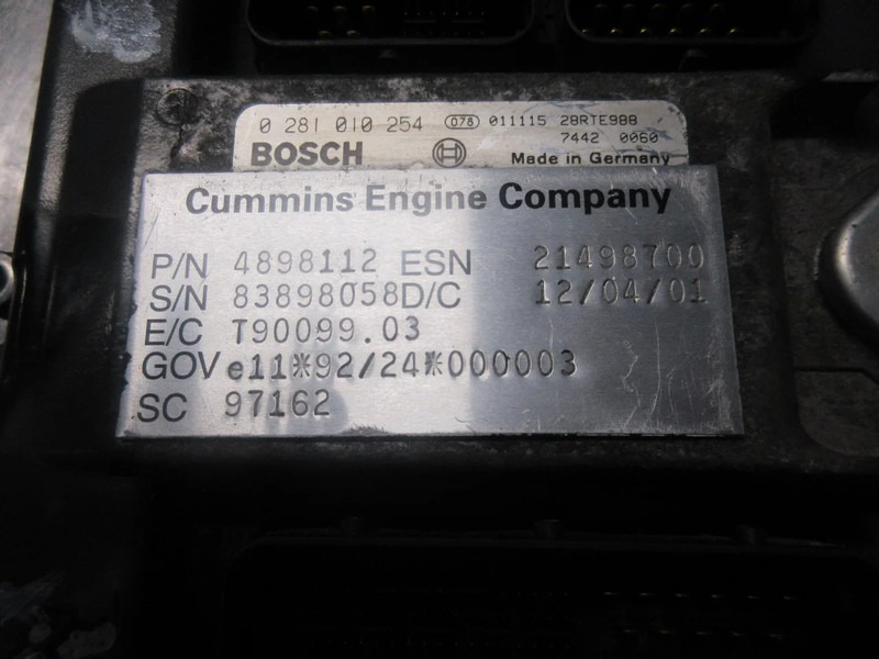 Iveco TRAKKER 340S34/ 4898112// BOSCH 0281 010 254 EBS MODULE - Electrical system for Truck: picture 3 Iveco TRAKKER 340S34/ 4898112// BOSCH 0281 010 254 EBS MODULE - Electrical system for Truck: picture 3