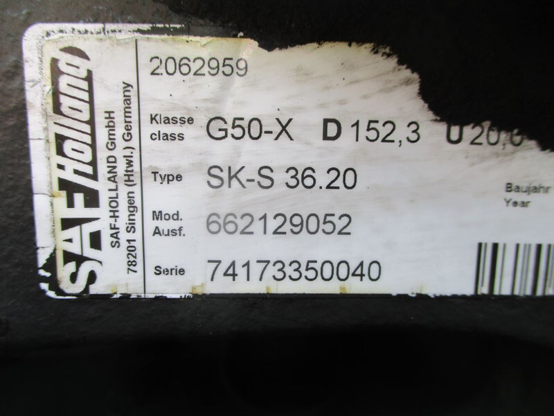 SAF G 50-X D 152,3 TYPE SK-S 36.20 G 50-X D 152,3 TYPE SK-S 36.20 SAF HOLLAND KOM VAN MAN - Fifth wheel coupling for Truck: picture 4 SAF G 50-X D 152,3 TYPE SK-S 36.20 G 50-X D 152,3 TYPE SK-S 36.20 SAF HOLLAND KOM VAN MAN - Fifth wheel coupling for Truck: picture 4