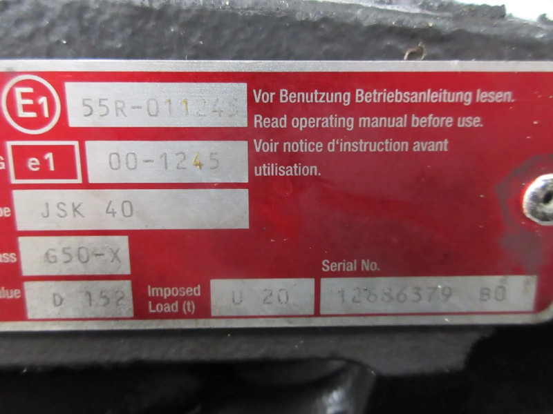 Jost JOST JSK 40 D 152 G50-X RENAULT T 520 JOST JSK 40 D 152 G50-X RENAULT T 520 MODEL 2018 EURO 6 - Fifth wheel coupling for Truck: picture 5 Jost JOST JSK 40 D 152 G50-X RENAULT T 520 JOST JSK 40 D 152 G50-X RENAULT T 520 MODEL 2018 EURO 6 - Fifth wheel coupling for Truck: picture 5