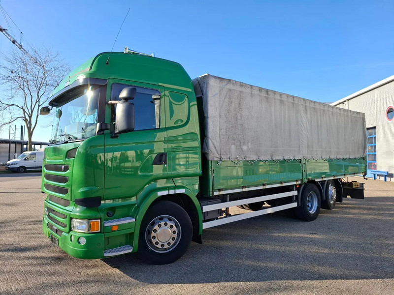 Scania R410 / GERMAN TRUCK / RETARDER / LIFT+LENKACHSE / SLIDING ROOF / SMART TACHO / PARK AIRCO / NAVI / LWDS / AUTOMATIC / EURO-6 / 2 - Curtain side truck: picture 1 Scania R410 / GERMAN TRUCK / RETARDER / LIFT+LENKACHSE / SLIDING ROOF / SMART TACHO / PARK AIRCO / NAVI / LWDS / AUTOMATIC / EURO-6 / 2 - Curtain side truck: picture 1